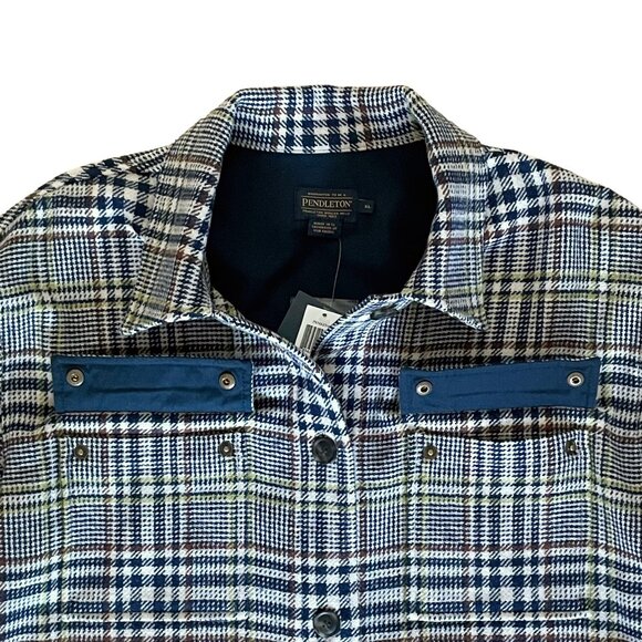 Pendleton Wool Belted Shirt Jacket — West End Plaid Shacket XL NWT - Picture 8 of 14